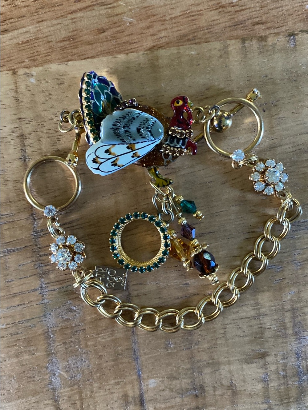 Lunch at The Ritz Turkey Charm Bracelet